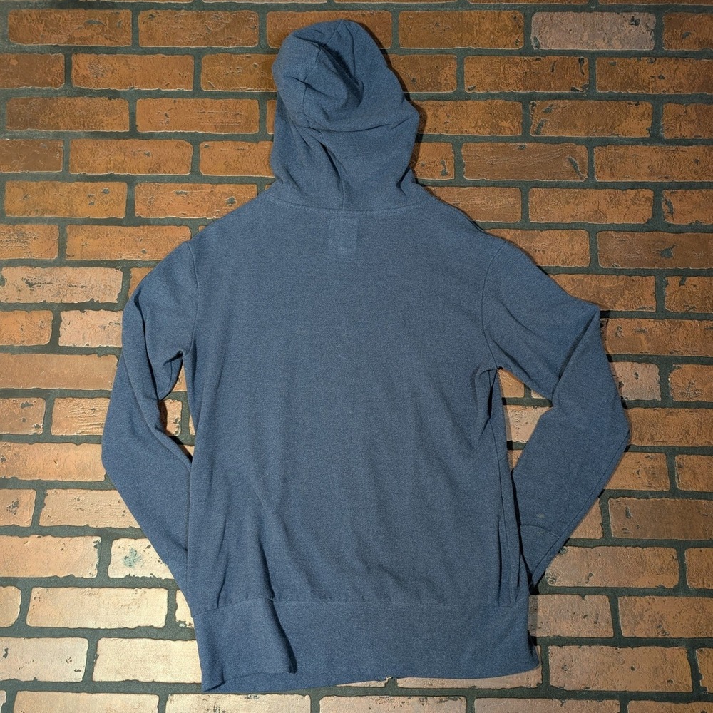 Ampersand Avenue Heather Gray Full-Zip Hoodie Leather Accents Women's L Cozy - Picture 7 of 14